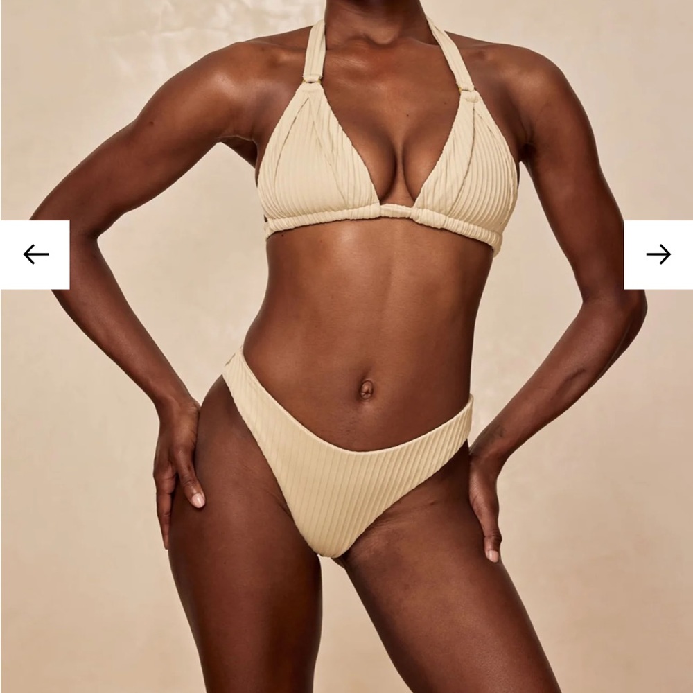 Monday Swimwear - Byron Bottoms - Vanilla Matte Rib - Picture 2 of 3